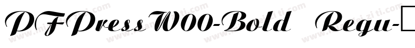 PFPressW00-Bold Regu字体转换
